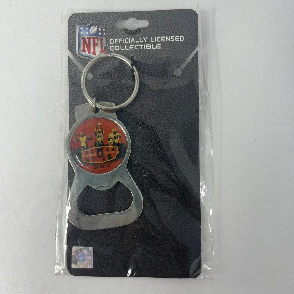 NFL Super Bowl Keychain Bottle Opener XLIV and TRAQ Alegria Keychain Smart  Shoe